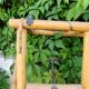 Vintage rattan wardrobe