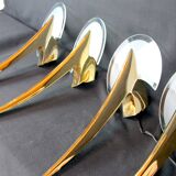 Metalarte - TallerUno by Joan Auger, Large pair of metal and glass wall lights Spain