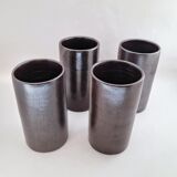 Lot de 4 verres en grès jean dubost