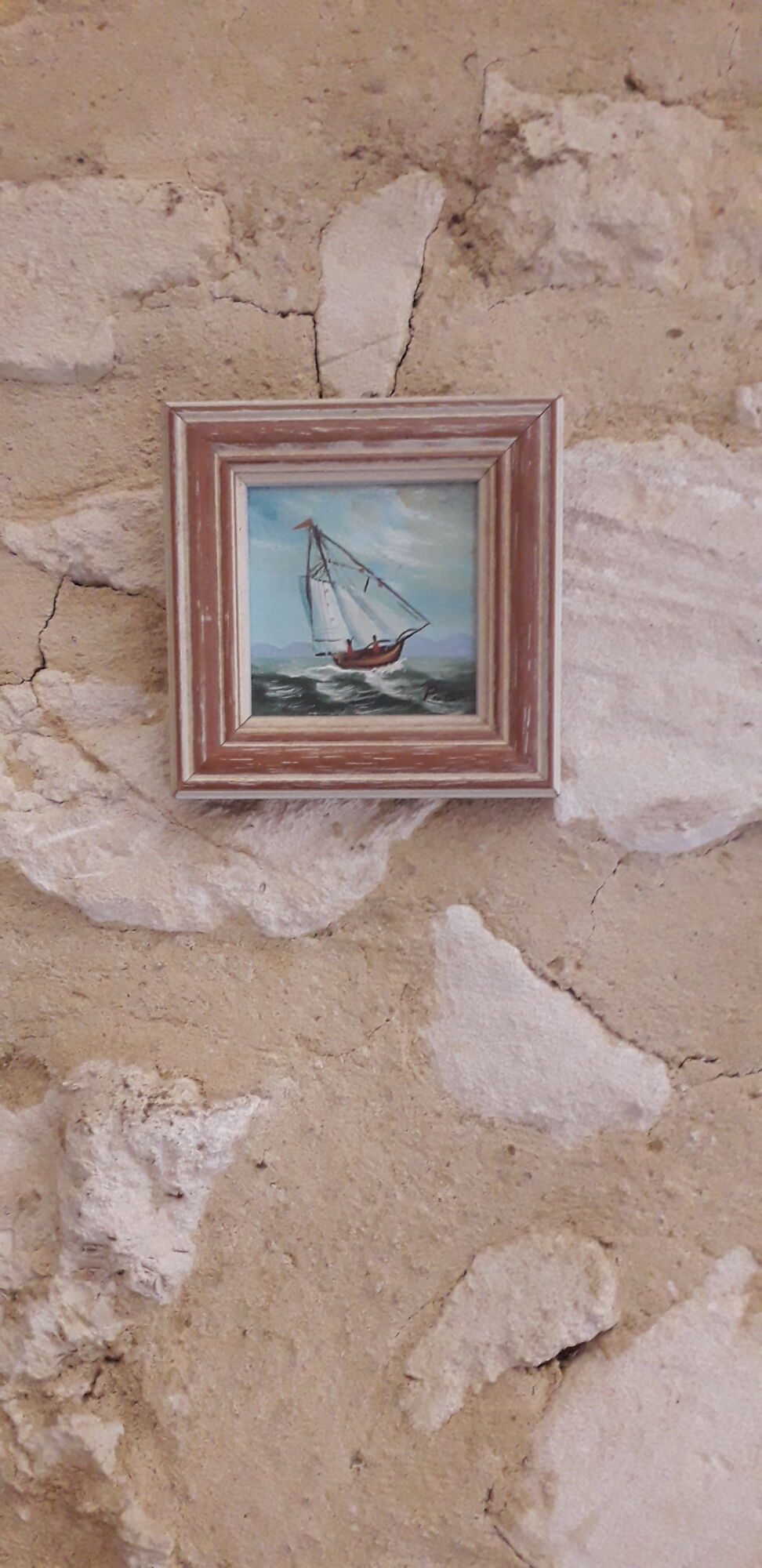 Signed painting: oil painting depicting a sailboat