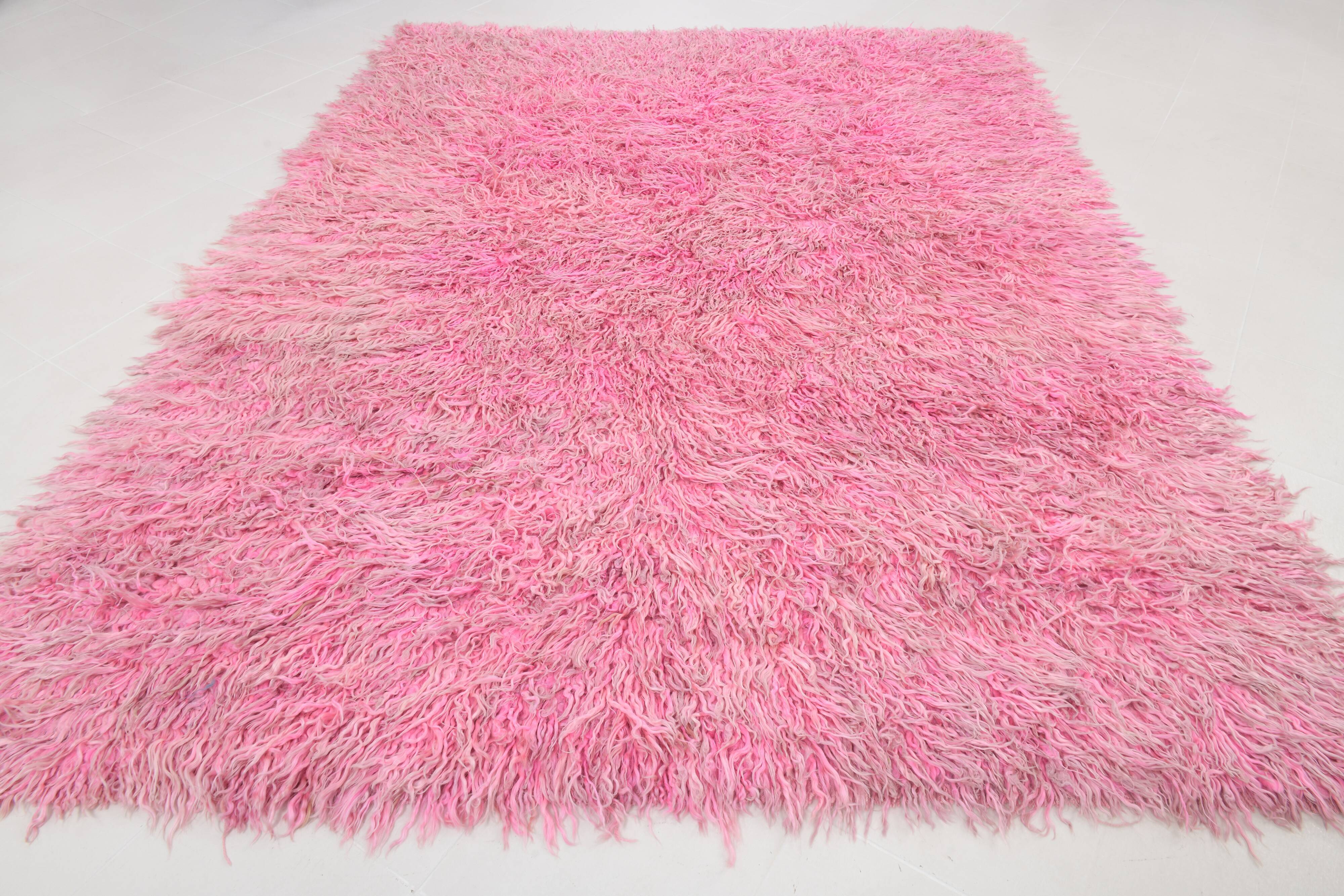8x11 dusty pink anatolian vintage rug,243x334cm