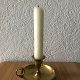 Small golden brass candlestick
