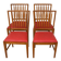 Set of 4 Moder chairs, 1960s – oak and eco-leather, vintage