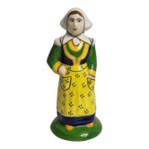 Quimper HB Henriot traditional style earthenware salt cellar 13.5 cm