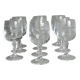 10 crystal liqueur glasses with floral motifs, Matignon model