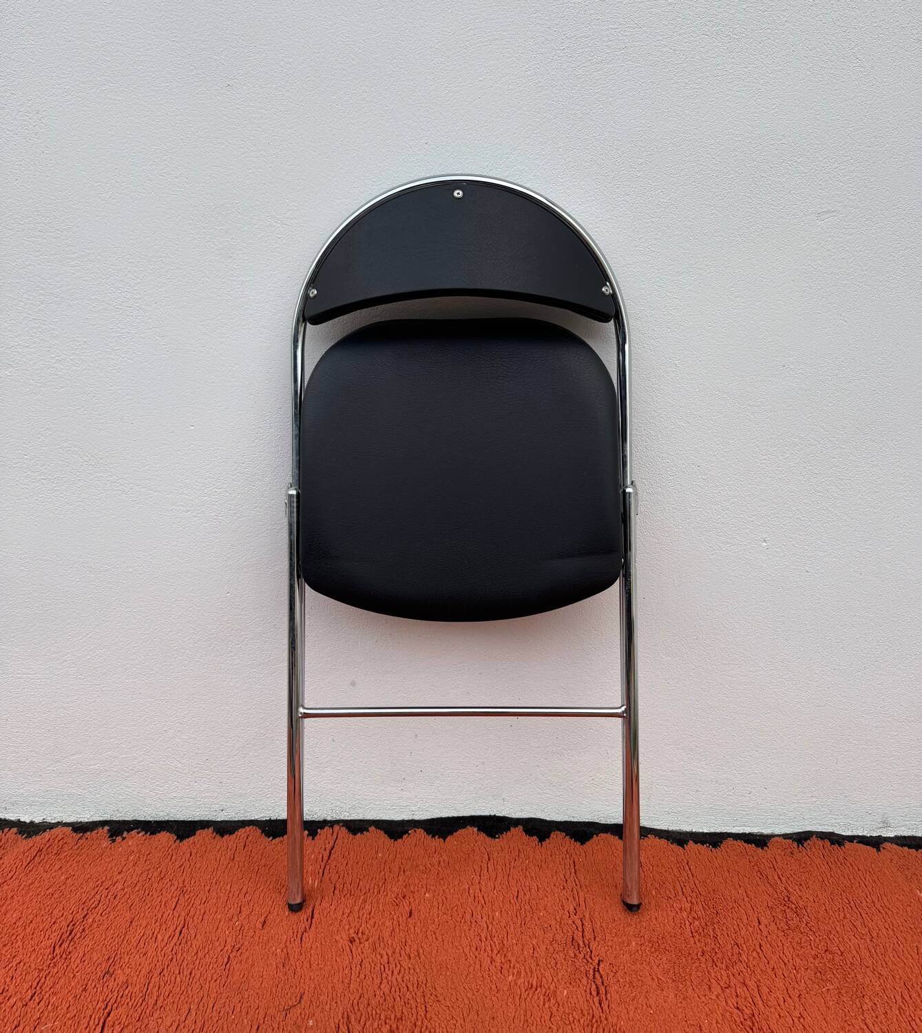 Chrome folding chair Souvignet from the 1970s