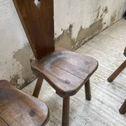 Solid oak chairs Savoyard cap popular art