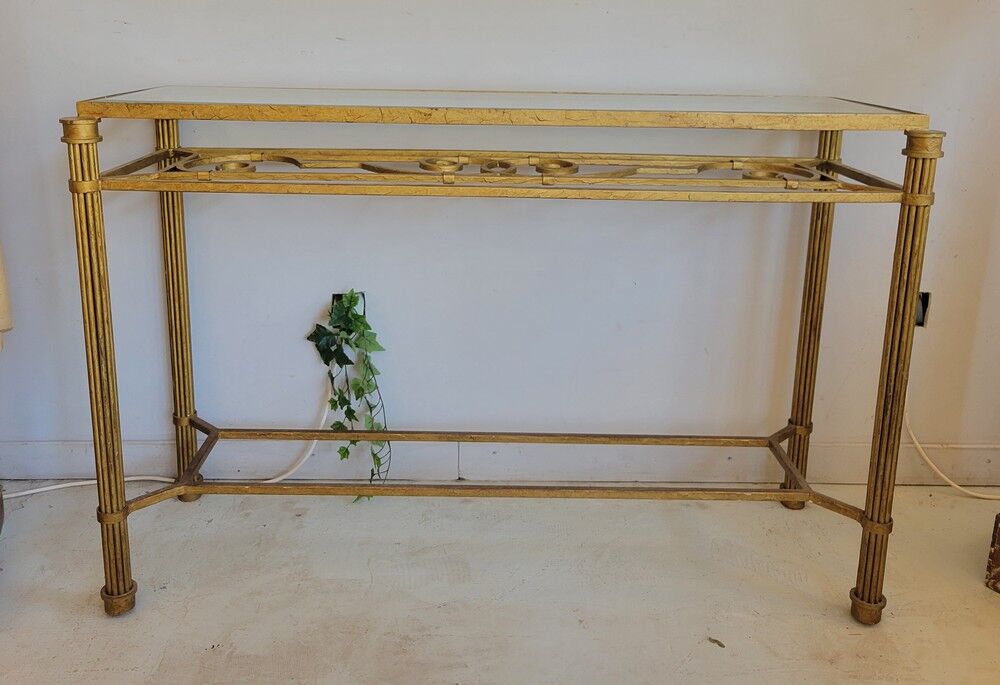 Golden metal console