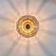Mid century glass flush mount / ceiling light by limburg, germany, 1960s