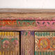 Antique carved low cabinet with drawers in pine – Xinjiang, circa 1900
