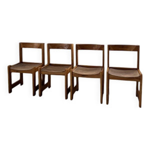 set 4 chaises en orme