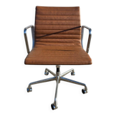 Tan Herman Miller Original Eames EA335 Ribbed Desk Aluminium Chair