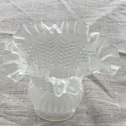 Frosted glass globe, lampshade, art deco ears of wheat pattern