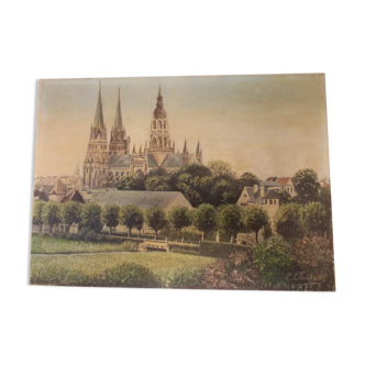 Ale nd de bayeux, signed c. constant, 14 calvados, hst painting