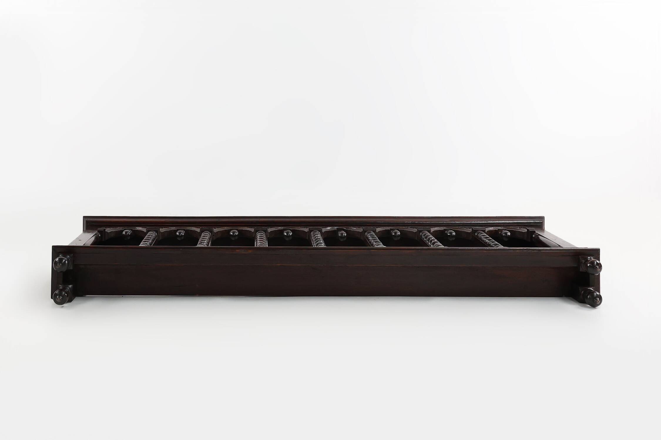 16th Century gothic style hand carved wall mount rack