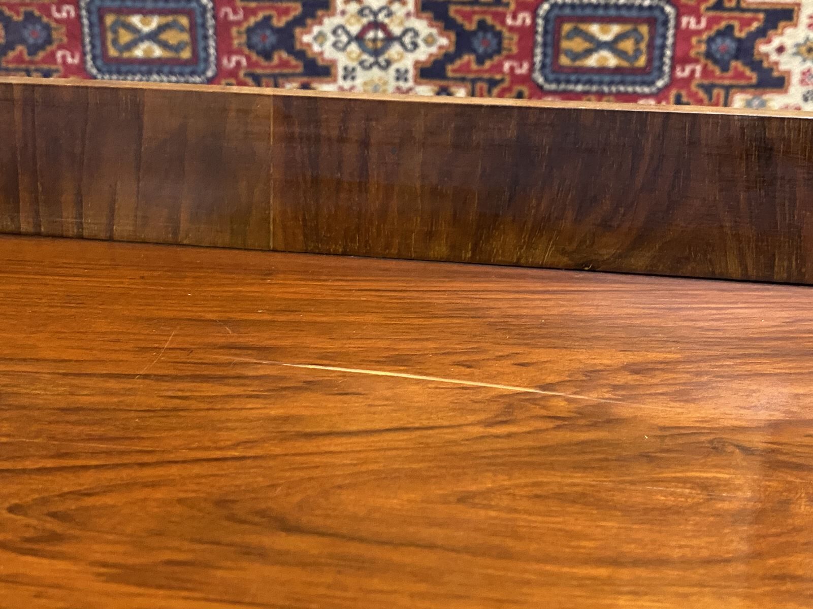 English art deco walnut showcase