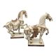 Large pair of crackled ceramic horses – China 20th century