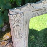 Old white mirror patinated 90x119cm