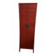 Red high cabinet Aldaba Madrid – 9 drawers and cupboard