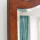 Early Biedermeier Large Antique Pearwood Shield Wall Mirror, Vienna, 1820s