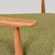 Vintage wild green bouclé armchair design by H.Lis