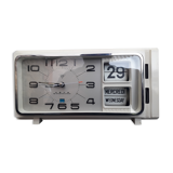 Old alarm clock flip flap vintage with mechanical slats