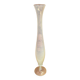 Ancien Vase Soliflore Opaline Blanche Avec Reflets Vintage