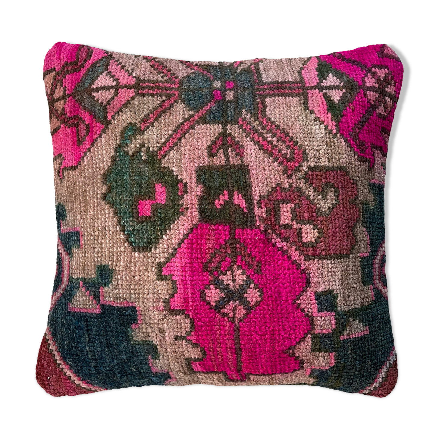 Vintage Turkish Rug Cushion Cover