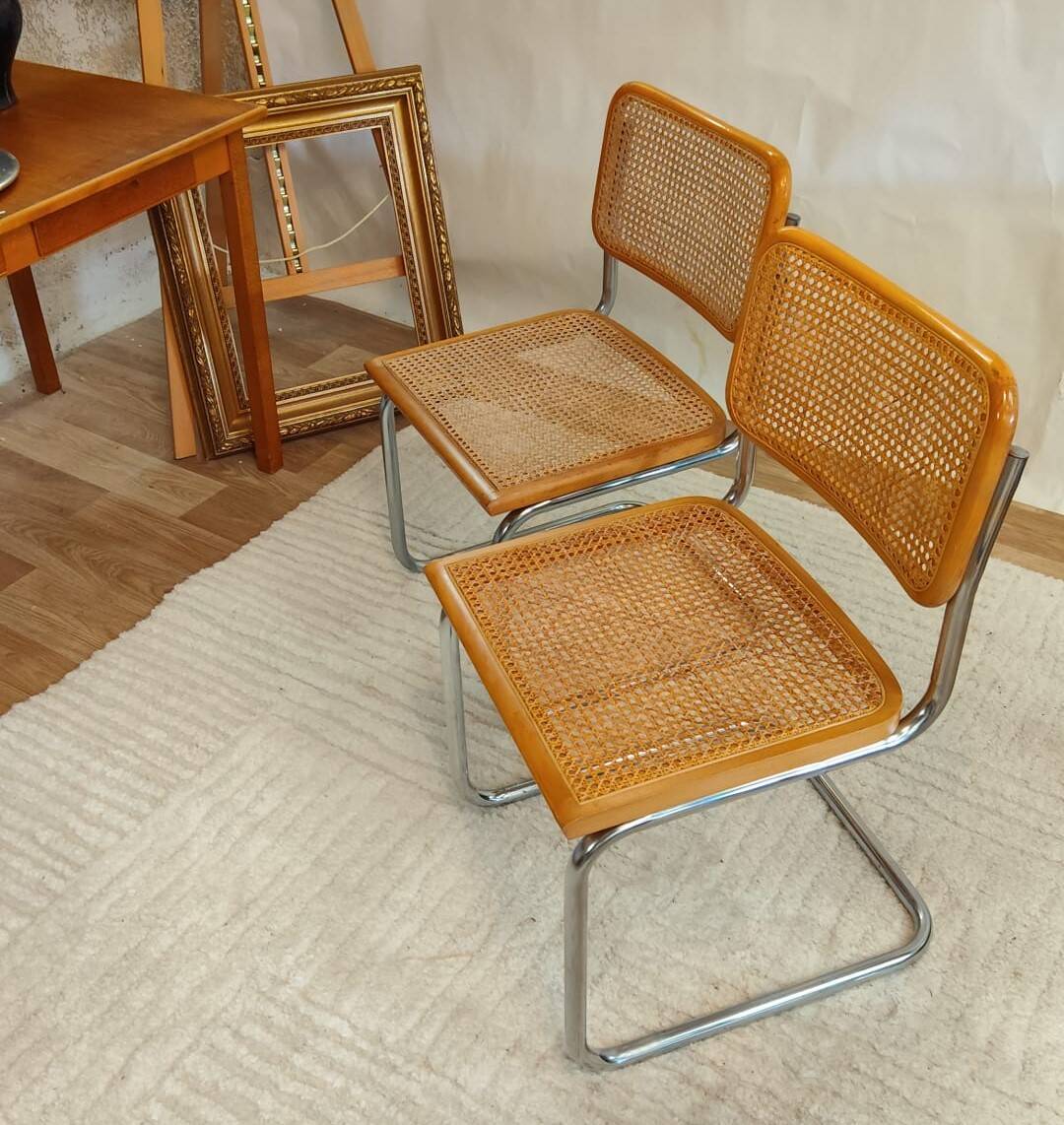 Chaise Cesca B32 de Marcel Breuer estampillée, Italie