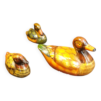 Trio of small ceramic ducks