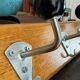 Old school coat rack 10 black ball hooks