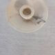 White marble cup candle holder