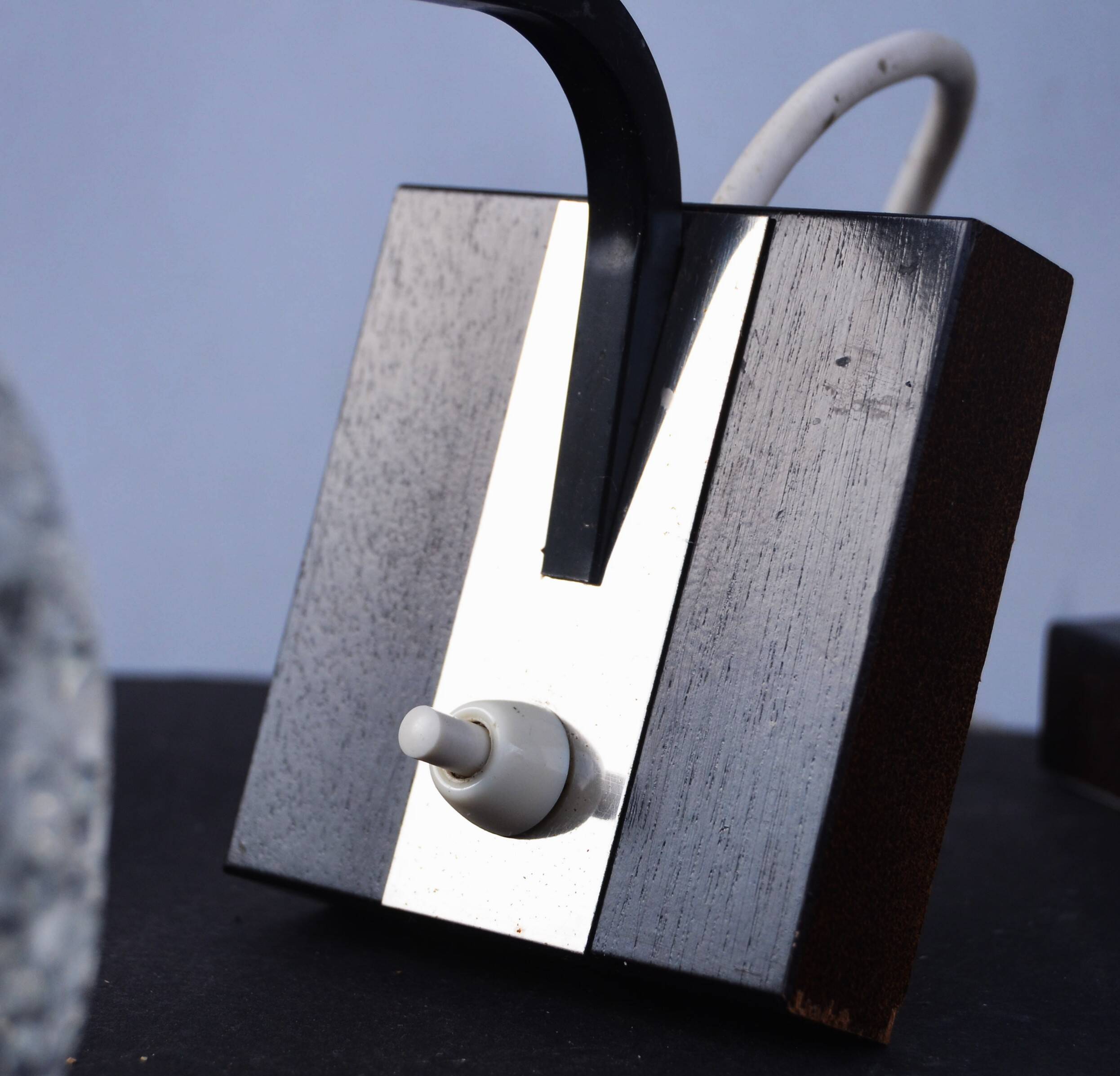 Mid Century Wooden Pair Bedside Lamps made in Germany