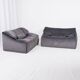 Compact pair of Plumy sofas, Annie Hiéronimus for Cinna, 1980s
