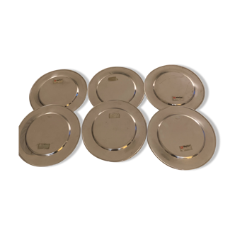 Set of 12 Stelton stainless steel under-plates