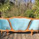 Ensemble lit corbeille et 2 fauteuils cabriolet style Louis XV