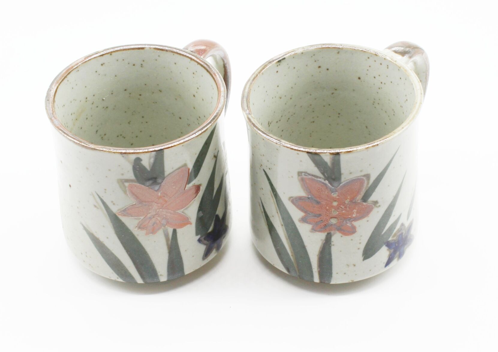 2 vintage sandstone mugs