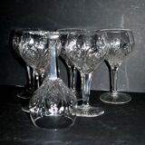 BACCARAT Set of 6 CRYSTAL wine glasses model 9157 size 9247 Year 1907 H15cm