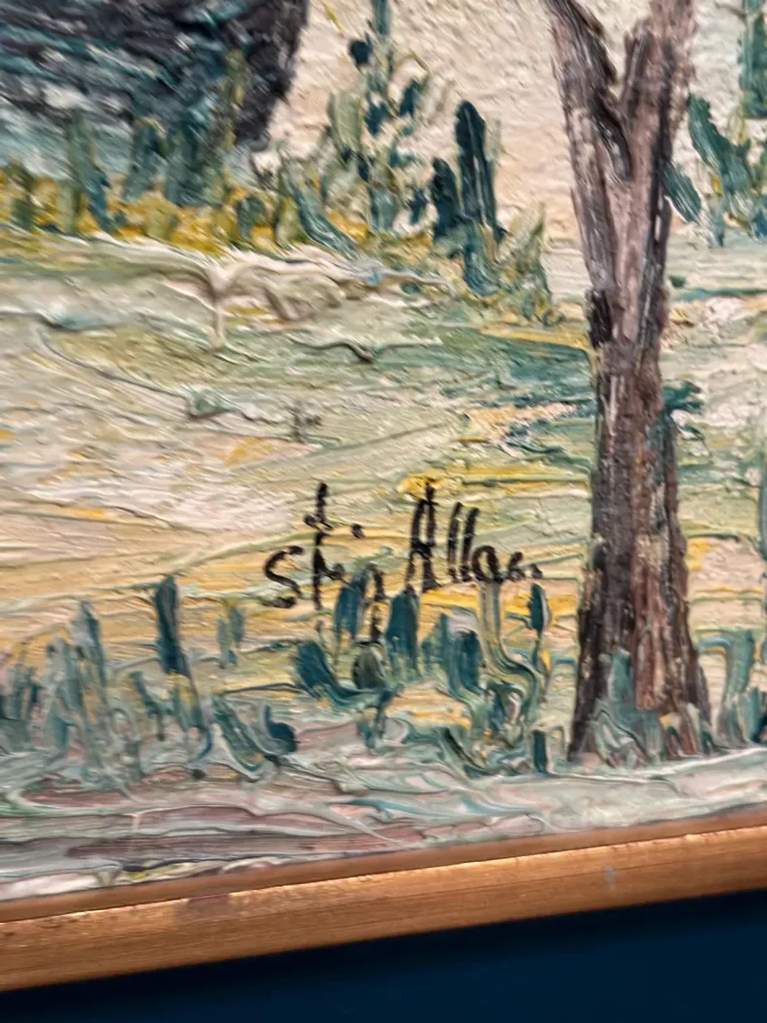 Original Swedish Oil on Panel - "Landskrona" by Stig Allan - Signed - Vintage and Framed - 60 × 50 cm (23.6" × 19.7")