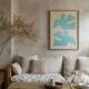 Birds bleus - grande peinture 50x70cm - tableau contemporain - signé eawy