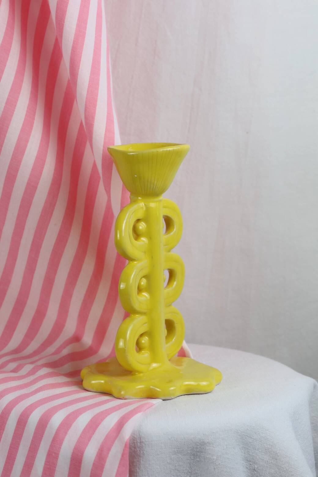 Ceramic candle holder / jewelry holder - Sunflower model