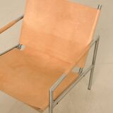 Fauteuil "SZ02" cuir beige naturel par Martin Visser pour Spectrum 00's