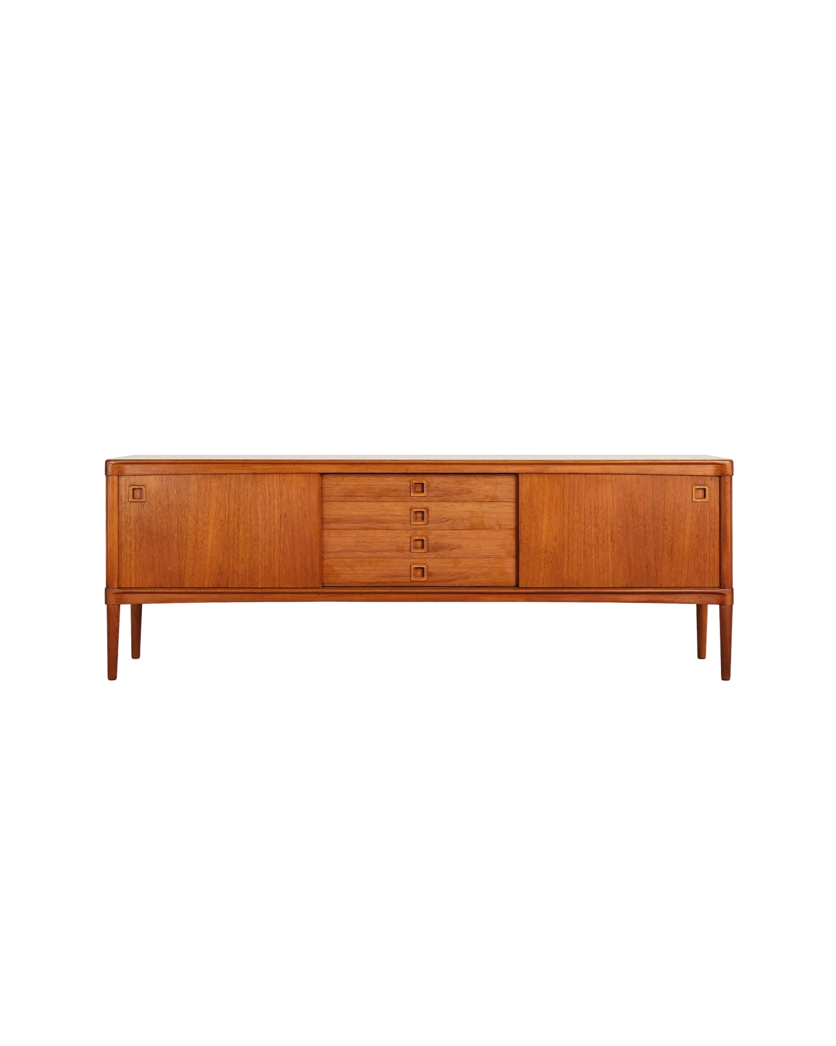 Teak enfilade by H.W. Klein for Bramin, Denmark, 1960s.