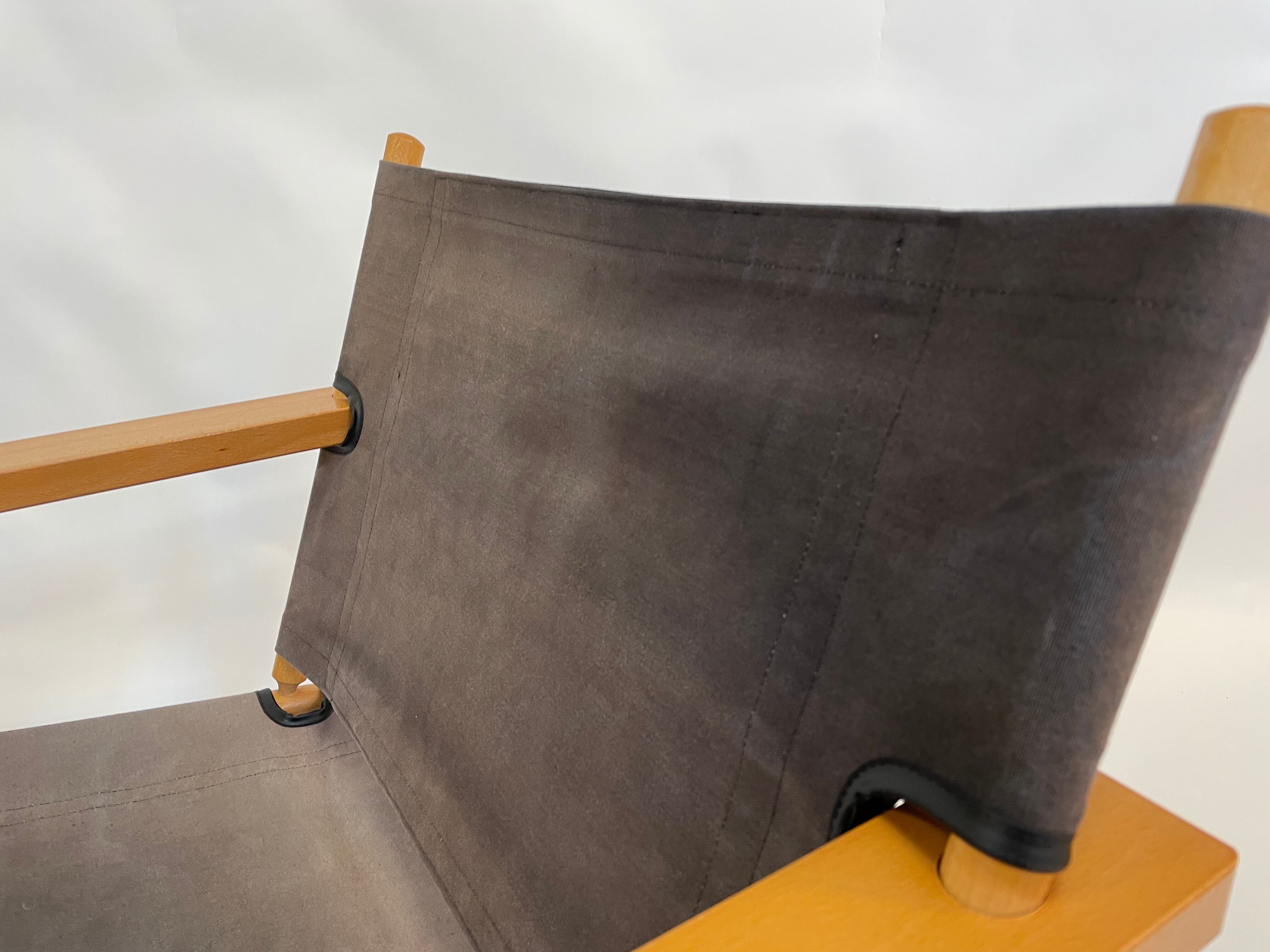 Vintage Safari Chair 1980s Hyllinge Møbler Denmark