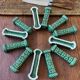 12 green ceramic knife holders
