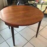 Extension table and 4 chairs by Hans Olsen edited by Frem Rolje
