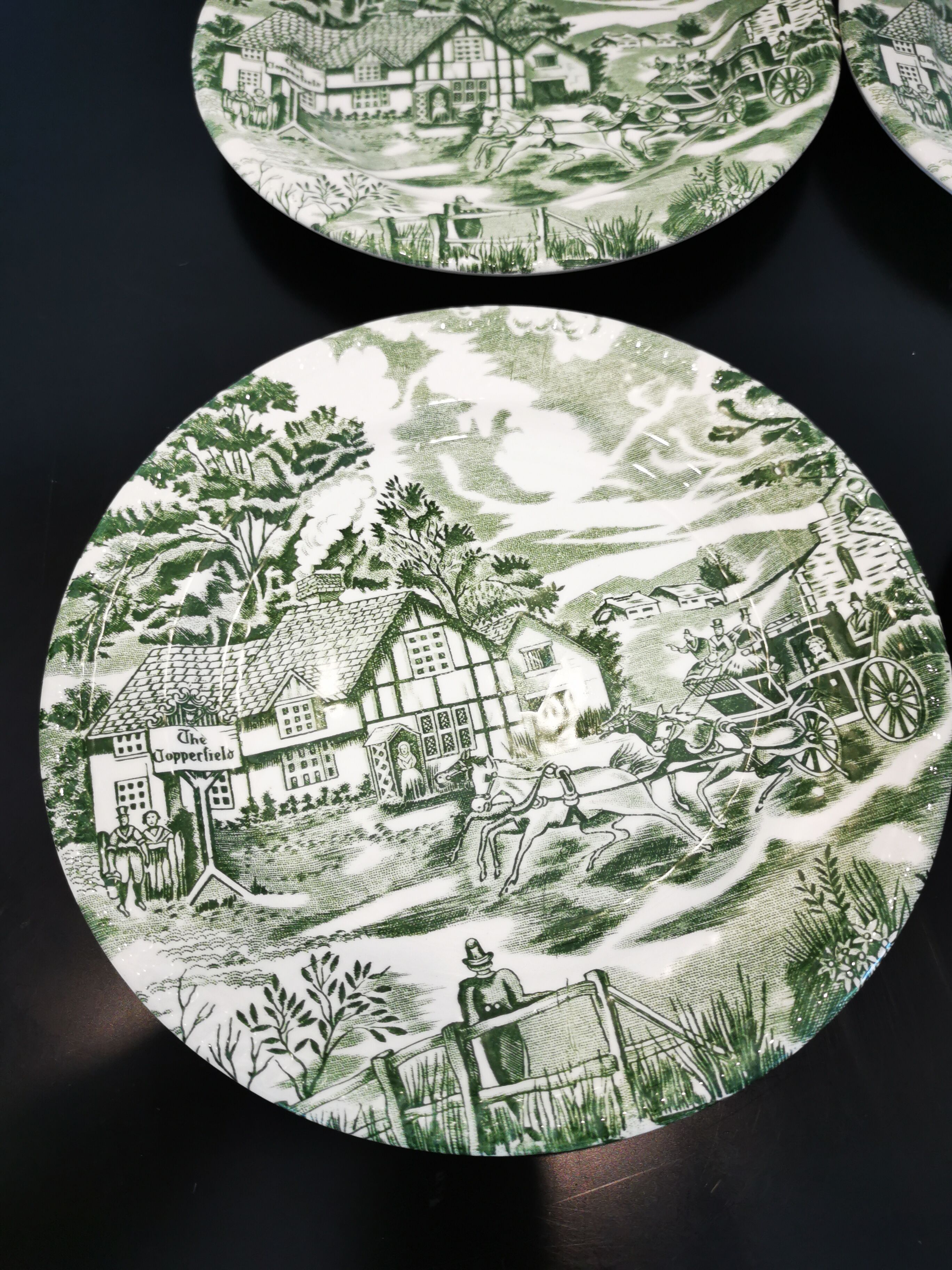 Set of 6 dessert plates English Style Lunéville
