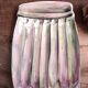 French vintage set of 1 tray and 4 plates for asparagus, by Vallauris
