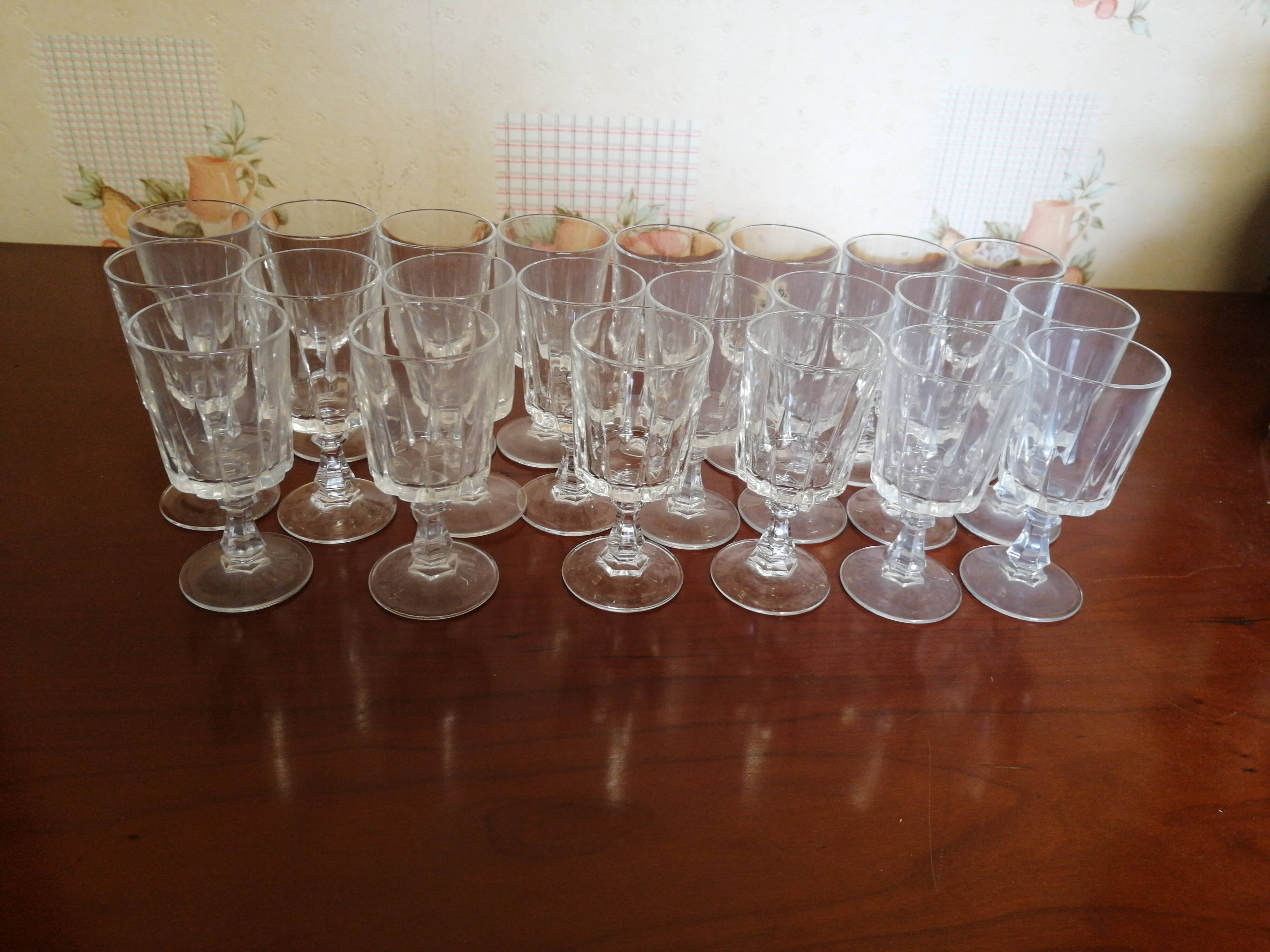 Crystal liqueur glasses