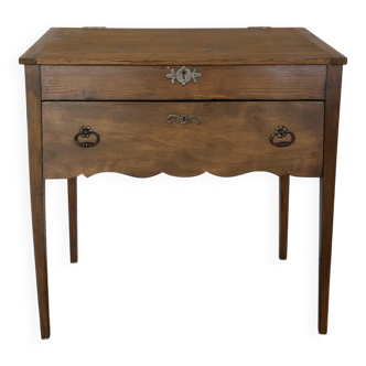 Vintage writing desk in solid pine